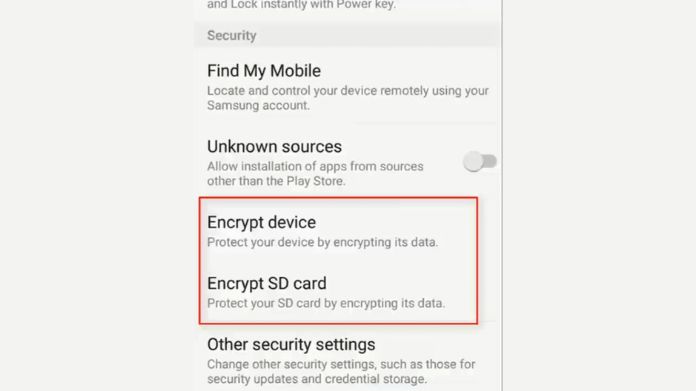 encrypt sd card