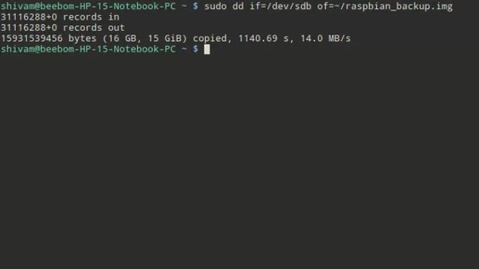 clone raspberry pi sd card