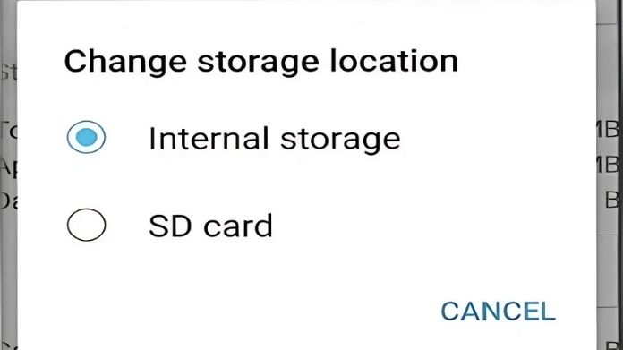 sd card as default storage